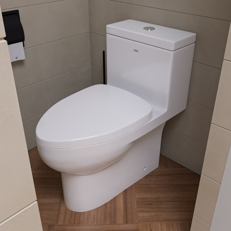 EAGO Dual Flush Elongated OnePiece Toilet (Seat Included) & Reviews